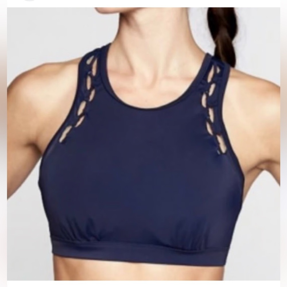 Athleta Midnight Blue bikini top / Sports Bra 40 B / C